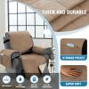 image:imageHVERSAILTEX 100 Waterproof Loveseat Recliner Cover with Center Console Anti Slip Reclining Loveseat Cover with Adjustable Elastic Straps Recliner Loveseat with Console Rocket GrayFrench Oak