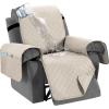 image:imageHVERSAILTEX 100 Waterproof Loveseat Recliner Cover with Center Console Anti Slip Reclining Loveseat Cover with Adjustable Elastic Straps Recliner Loveseat with Console Rocket GrayCoconut Milk