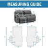 image:imageHVERSAILTEX 100 Waterproof Loveseat Recliner Cover with Center Console Anti Slip Reclining Loveseat Cover with Adjustable Elastic Straps Recliner Loveseat with Console Rocket GrayChocolate