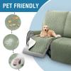 image:imageHVERSAILTEX 100 Waterproof Loveseat Recliner Cover with Center Console Anti Slip Reclining Loveseat Cover with Adjustable Elastic Straps Recliner Loveseat with Console Rocket GrayPale Aqua