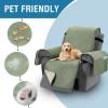 image:imageHVERSAILTEX 100 Waterproof Loveseat Recliner Cover with Center Console Anti Slip Reclining Loveseat Cover with Adjustable Elastic Straps Recliner Loveseat with Console Rocket GrayPale Aqua