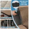 image:imageHVERSAILTEX 100 Waterproof Loveseat Recliner Cover with Center Console Anti Slip Reclining Loveseat Cover with Adjustable Elastic Straps Recliner Loveseat with Console Rocket GrayFrench Oak