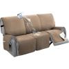 image:imageHVERSAILTEX 100 Waterproof Loveseat Recliner Cover with Center Console Anti Slip Reclining Loveseat Cover with Adjustable Elastic Straps Recliner Loveseat with Console Rocket GrayFrench Oak