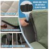 image:imageHVERSAILTEX 100 Waterproof Loveseat Recliner Cover with Center Console Anti Slip Reclining Loveseat Cover with Adjustable Elastic Straps Recliner Loveseat with Console Rocket GrayPale Aqua