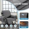 image:imageHVERSAILTEX 100 Waterproof Loveseat Recliner Cover with Center Console Anti Slip Reclining Loveseat Cover with Adjustable Elastic Straps Recliner Loveseat with Console Rocket GrayRocket Gray