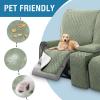 image:imageHVERSAILTEX 100 Waterproof Loveseat Recliner Cover with Center Console Anti Slip Reclining Loveseat Cover with Adjustable Elastic Straps Recliner Loveseat with Console Rocket GrayPale Aqua