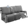 image:imageHVERSAILTEX 100 Waterproof Loveseat Recliner Cover with Center Console Anti Slip Reclining Loveseat Cover with Adjustable Elastic Straps Recliner Loveseat with Console Rocket GrayRocket Gray