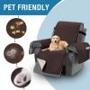 image:imageHVERSAILTEX 100 Waterproof Loveseat Recliner Cover with Center Console Anti Slip Reclining Loveseat Cover with Adjustable Elastic Straps Recliner Loveseat with Console Rocket GrayChocolate