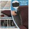 image:imageHVERSAILTEX 100 Waterproof Loveseat Recliner Cover with Center Console Anti Slip Reclining Loveseat Cover with Adjustable Elastic Straps Recliner Loveseat with Console Rocket GrayChocolate