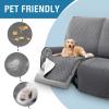 image:imageHVERSAILTEX 100 Waterproof Loveseat Recliner Cover with Center Console Anti Slip Reclining Loveseat Cover with Adjustable Elastic Straps Recliner Loveseat with Console Rocket GrayRocket Gray