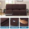 image:imageHVERSAILTEX 100 Waterproof Loveseat Recliner Cover with Center Console Anti Slip Reclining Loveseat Cover with Adjustable Elastic Straps Recliner Loveseat with Console Rocket GrayChocolate