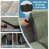 image:imageHVERSAILTEX 100 Waterproof Loveseat Recliner Cover with Center Console Anti Slip Reclining Loveseat Cover with Adjustable Elastic Straps Recliner Loveseat with Console Rocket GrayPale Aqua