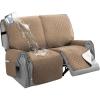 image:imageHVERSAILTEX 100 Waterproof Loveseat Recliner Cover with Center Console Anti Slip Reclining Loveseat Cover with Adjustable Elastic Straps Recliner Loveseat with Console Rocket GrayFrench Oak