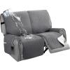 image:imageHVERSAILTEX 100 Waterproof Loveseat Recliner Cover with Center Console Anti Slip Reclining Loveseat Cover with Adjustable Elastic Straps Recliner Loveseat with Console Rocket GrayRocket Gray