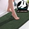 image:imageHVERSAILTEX Bathroom Rugs Sets Soft Water Absorbent Plush Bath Runner Non Skid Washable Floor Mat for KitchenLiving Room Set of 2 47 x 2017 x 24 Bronze Green