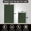image:imageHVERSAILTEX Bathroom Rugs Sets Soft Water Absorbent Plush Bath Runner Non Skid Washable Floor Mat for KitchenLiving Room Set of 2 47 x 2017 x 24 Bronze Green