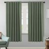 image:imageHVERSAILTEX Blackout Curtains Thermal Insulated Window Treatment Panels Room Darkening Blackout Drapes for Living Room Back TabRod Pocket Bedroom Draperies 52 x 84 Inch Stone Blue 2 PanelsBronze Green
