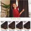 image:imageHVERSAILTEX Blackout Curtains Thermal Insulated Window Treatment Panels Room Darkening Blackout Drapes for Living Room Back TabRod Pocket Bedroom Draperies 52 x 84 Inch Stone Blue 2 PanelsChocolate Brown