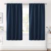 image:imageHVERSAILTEX Blackout Curtains Thermal Insulated Window Treatment Panels Room Darkening Blackout Drapes for Living Room Back TabRod Pocket Bedroom Draperies 52 x 84 Inch Stone Blue 2 PanelsNavy Blue