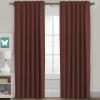 image:imageHVERSAILTEX Blackout Curtains Thermal Insulated Window Treatment Panels Room Darkening Blackout Drapes for Living Room Back TabRod Pocket Bedroom Draperies 52 x 84 Inch Stone Blue 2 PanelsRust