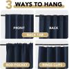 image:imageHVERSAILTEX Blackout Curtains Thermal Insulated Window Treatment Panels Room Darkening Blackout Drapes for Living Room Back TabRod Pocket Bedroom Draperies 52 x 84 Inch Stone Blue 2 PanelsNavy Blue