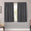 image:imageHVERSAILTEX Blackout Curtains Thermal Insulated Window Treatment Panels Room Darkening Blackout Drapes for Living Room Back TabRod Pocket Bedroom Draperies 52 x 84 Inch Stone Blue 2 PanelsCharcoal Gray