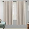 image:imageHVERSAILTEX Blackout Curtains Thermal Insulated Window Treatment Panels Room Darkening Blackout Drapes for Living Room Back TabRod Pocket Bedroom Draperies 52 x 84 Inch Stone Blue 2 PanelsNatural