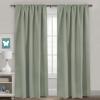 image:imageHVERSAILTEX Blackout Curtains Thermal Insulated Window Treatment Panels Room Darkening Blackout Drapes for Living Room Back TabRod Pocket Bedroom Draperies 52 x 84 Inch Stone Blue 2 PanelsLight Sage
