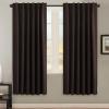 image:imageHVERSAILTEX Blackout Curtains Thermal Insulated Window Treatment Panels Room Darkening Blackout Drapes for Living Room Back TabRod Pocket Bedroom Draperies 52 x 84 Inch Stone Blue 2 PanelsChocolate Brown