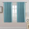 image:imageHVERSAILTEX Blackout Curtains Thermal Insulated Window Treatment Panels Room Darkening Blackout Drapes for Living Room Back TabRod Pocket Bedroom Draperies 52 x 84 Inch Stone Blue 2 PanelsAqua
