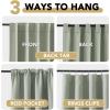 image:imageHVERSAILTEX Blackout Curtains Thermal Insulated Window Treatment Panels Room Darkening Blackout Drapes for Living Room Back TabRod Pocket Bedroom Draperies 52 x 84 Inch Stone Blue 2 PanelsLight Sage