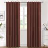 image:imageHVERSAILTEX Blackout Curtains Thermal Insulated Window Treatment Panels Room Darkening Blackout Drapes for Living Room Back TabRod Pocket Bedroom Draperies 52 x 84 Inch Stone Blue 2 PanelsRust