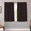image:imageHVERSAILTEX Blackout Curtains Thermal Insulated Window Treatment Panels Room Darkening Blackout Drapes for Living Room Back TabRod Pocket Bedroom Draperies 52 x 84 Inch Stone Blue 2 PanelsChocolate Brown
