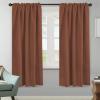 image:imageHVERSAILTEX Blackout Curtains Thermal Insulated Window Treatment Panels Room Darkening Blackout Drapes for Living Room Back TabRod Pocket Bedroom Draperies 52 x 84 Inch Stone Blue 2 PanelsWashed Spice