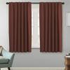 image:imageHVERSAILTEX Blackout Curtains Thermal Insulated Window Treatment Panels Room Darkening Blackout Drapes for Living Room Back TabRod Pocket Bedroom Draperies 52 x 84 Inch Stone Blue 2 PanelsRust
