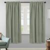 image:imageHVERSAILTEX Blackout Curtains Thermal Insulated Window Treatment Panels Room Darkening Blackout Drapes for Living Room Back TabRod Pocket Bedroom Draperies 52 x 84 Inch Stone Blue 2 PanelsSea Grass