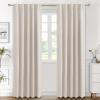 image:imageHVERSAILTEX Blackout Curtains Thermal Insulated Window Treatment Panels Room Darkening Blackout Drapes for Living Room Back TabRod Pocket Bedroom Draperies 52 x 84 Inch Stone Blue 2 PanelsNatural
