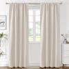 image:imageHVERSAILTEX Blackout Curtains Thermal Insulated Window Treatment Panels Room Darkening Blackout Drapes for Living Room Back TabRod Pocket Bedroom Draperies 52 x 84 Inch Stone Blue 2 PanelsNatural