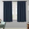 image:imageHVERSAILTEX Blackout Curtains Thermal Insulated Window Treatment Panels Room Darkening Blackout Drapes for Living Room Back TabRod Pocket Bedroom Draperies 52 x 84 Inch Stone Blue 2 PanelsNavy Blue