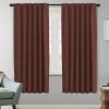 image:imageHVERSAILTEX Blackout Curtains Thermal Insulated Window Treatment Panels Room Darkening Blackout Drapes for Living Room Back TabRod Pocket Bedroom Draperies 52 x 84 Inch Stone Blue 2 PanelsRust