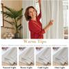 image:imageHVERSAILTEX Blackout Curtains Thermal Insulated Window Treatment Panels Room Darkening Blackout Drapes for Living Room Back TabRod Pocket Bedroom Draperies 52 x 84 Inch Stone Blue 2 PanelsIvoryCream