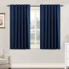 image:imageHVERSAILTEX Blackout Curtains Thermal Insulated Window Treatment Panels Room Darkening Blackout Drapes for Living Room Back TabRod Pocket Bedroom Draperies 52 x 84 Inch Stone Blue 2 PanelsNavy Blue