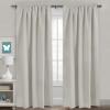 image:imageHVERSAILTEX Blackout Curtains Thermal Insulated Window Treatment Panels Room Darkening Blackout Drapes for Living Room Back TabRod Pocket Bedroom Draperies 52 x 84 Inch Stone Blue 2 PanelsPale Oak