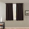 image:imageHVERSAILTEX Blackout Curtains Thermal Insulated Window Treatment Panels Room Darkening Blackout Drapes for Living Room Back TabRod Pocket Bedroom Draperies 52 x 84 Inch Stone Blue 2 PanelsChocolate Brown