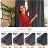 image:imageHVERSAILTEX Blackout Curtains Thermal Insulated Window Treatment Panels Room Darkening Blackout Drapes for Living Room Back TabRod Pocket Bedroom Draperies 52 x 84 Inch Stone Blue 2 PanelsCharcoal Gray