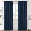 image:imageHVERSAILTEX Blackout Curtains Thermal Insulated Window Treatment Panels Room Darkening Blackout Drapes for Living Room Back TabRod Pocket Bedroom Draperies 52 x 84 Inch Stone Blue 2 PanelsNavy Blue