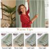 image:imageHVERSAILTEX Blackout Curtains Thermal Insulated Window Treatment Panels Room Darkening Blackout Drapes for Living Room Back TabRod Pocket Bedroom Draperies 52 x 84 Inch Stone Blue 2 PanelsLight Sage