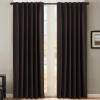 image:imageHVERSAILTEX Blackout Curtains Thermal Insulated Window Treatment Panels Room Darkening Blackout Drapes for Living Room Back TabRod Pocket Bedroom Draperies 52 x 84 Inch Stone Blue 2 PanelsChocolate Brown