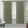 image:imageHVERSAILTEX Blackout Curtains Thermal Insulated Window Treatment Panels Room Darkening Blackout Drapes for Living Room Back TabRod Pocket Bedroom Draperies 52 x 84 Inch Stone Blue 2 PanelsSage