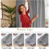 image:imageHVERSAILTEX Blackout Curtains Thermal Insulated Window Treatment Panels Room Darkening Blackout Drapes for Living Room Back TabRod Pocket Bedroom Draperies 52 x 84 Inch Stone Blue 2 PanelsGrey